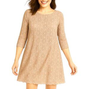 Eliza J Elegant Lace Dress Size 16 Champange